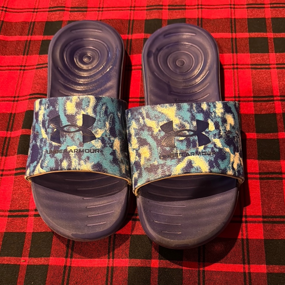 Under Armour Blue Slide Sandals